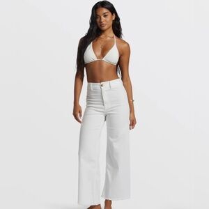 Billabong Free Fall High Waist Pants White Size 26 Womens